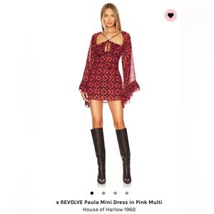 X Revolve Paula mini dress in pink Multi
